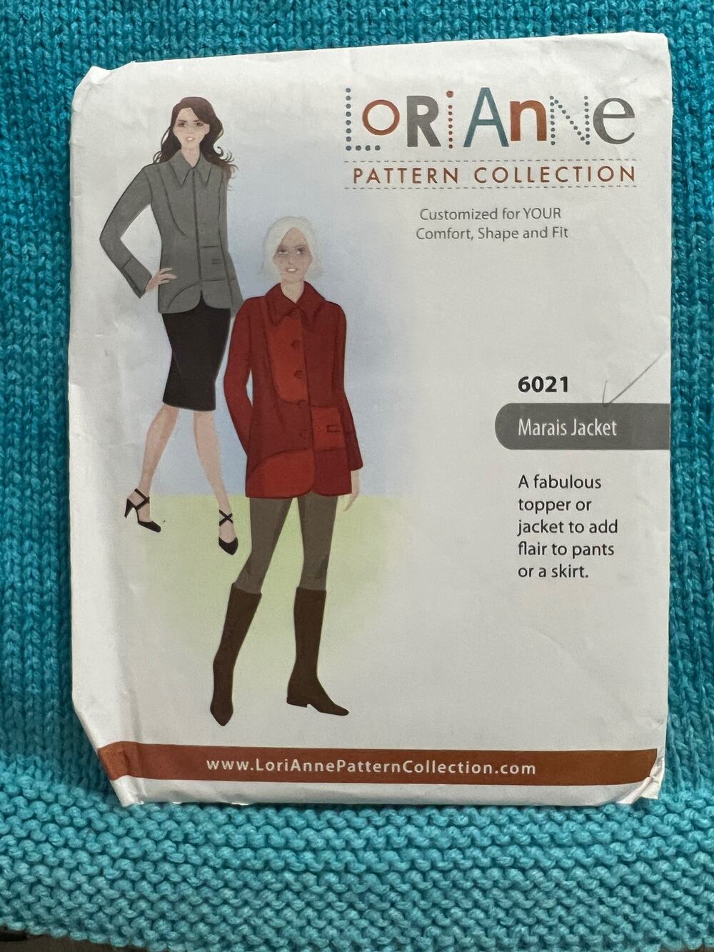 Lorianne Sewing Pattern 6021 Marais Jacket size 6-22